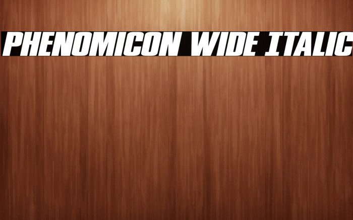 Phenomicon Wide Italic Example 3