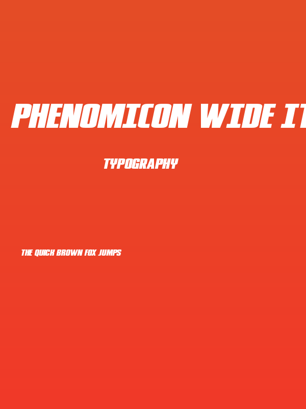 Phenomicon Wide Italic Poster