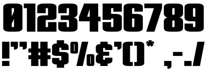 Phenomicon Wide Font OTHER CHARS