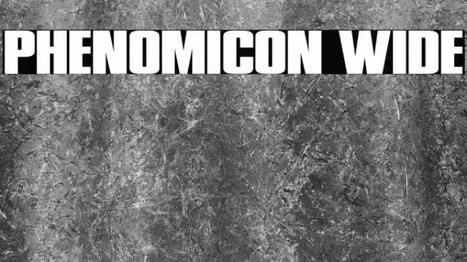 Phenomicon Wide Font examples
