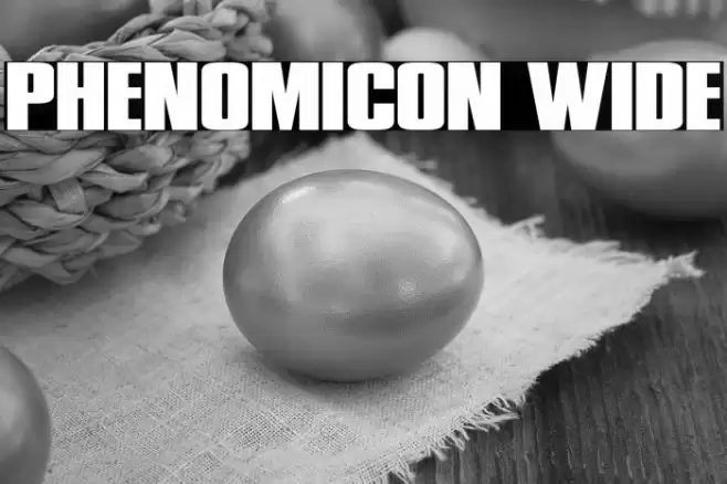 Phenomicon Wide Font examples