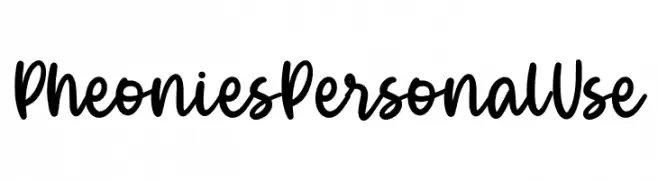 Pheonies Personal Use  Fuentes Gratis Descargar