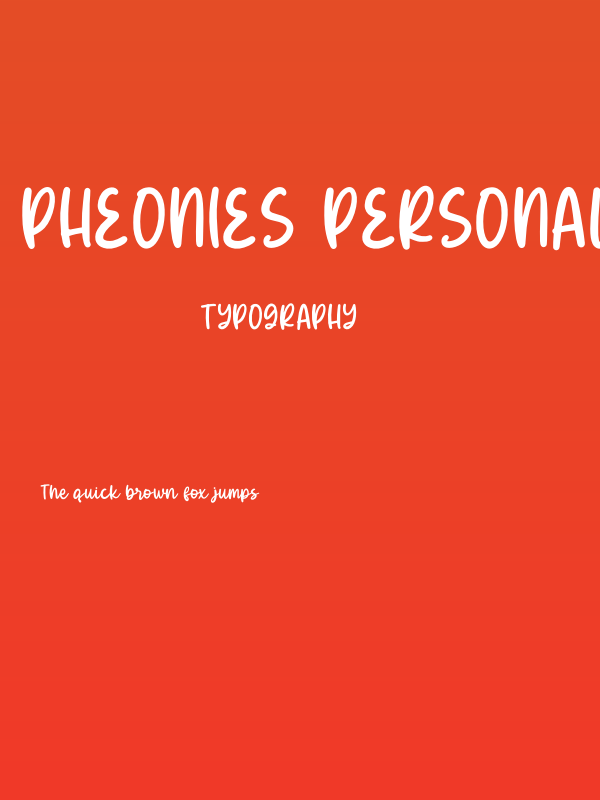 Pheonies Personal Use Poster