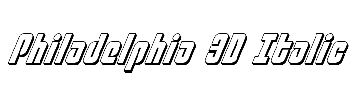 Philadelphia 3D Italic फ़ॉन्ट