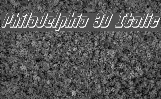 Philadelphia 3D Italic  examples