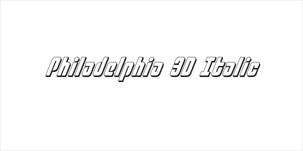 Philadelphia 3D Italic Logo