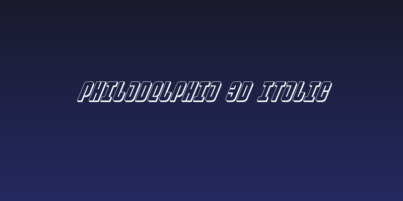 Philadelphia 3D Italic Social Header