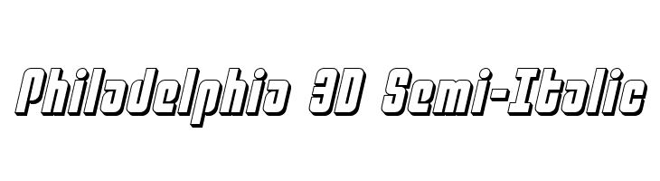 Philadelphia 3D Semi-Italic  les polices de caractères gratuit tlcharger
