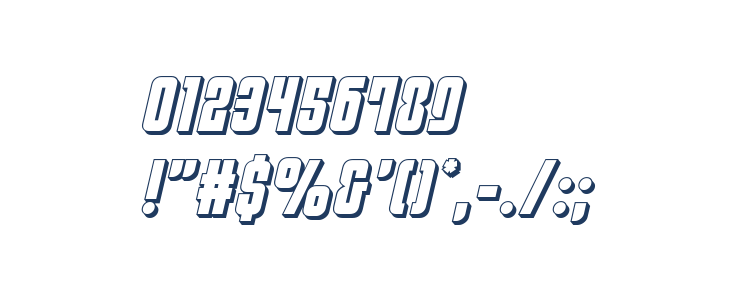 Philadelphia 3D Semi-Italic Other Characters