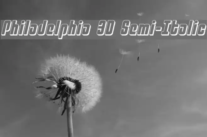 Philadelphia 3D Semi-Italic Font examples