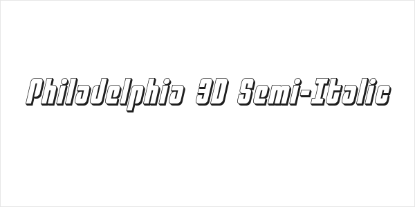 Philadelphia 3D Semi-Italic Logo