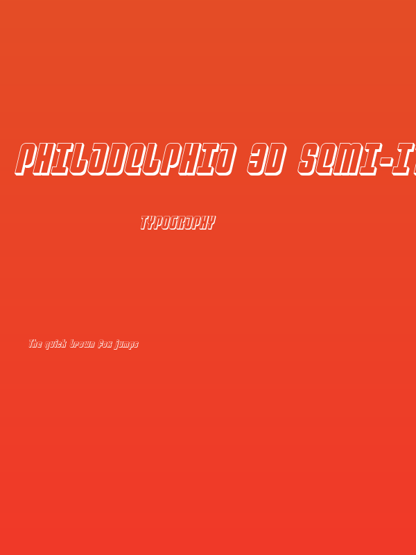 Philadelphia 3D Semi-Italic Poster