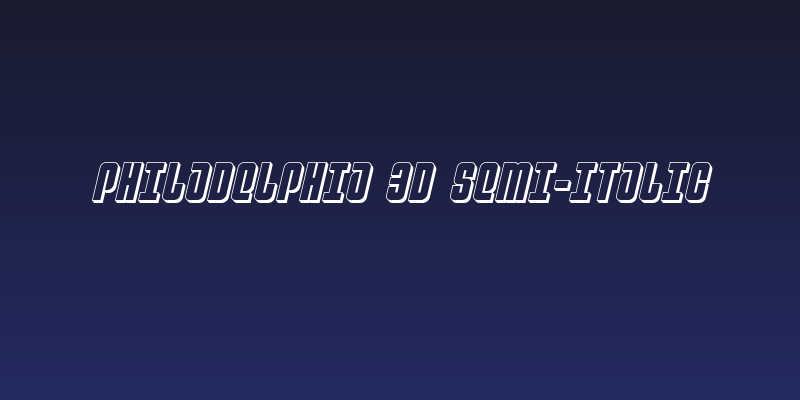 Philadelphia 3D Semi-Italic Social Header