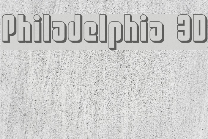 Philadelphia 3D Font examples