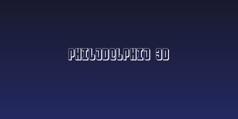 Philadelphia 3D Social Header