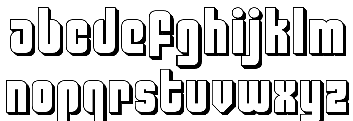Philadelphia 3D Font LOWERCASE