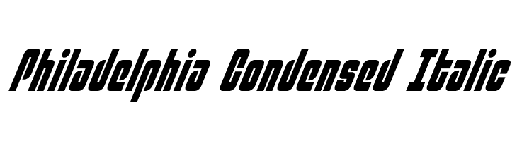Philadelphia Condensed Italic Font