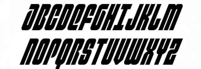 Philadelphia Condensed Italic Schriftart Groß