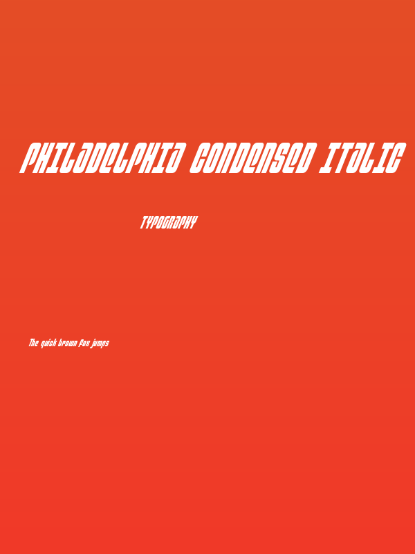 Philadelphia Condensed Italic Poster
