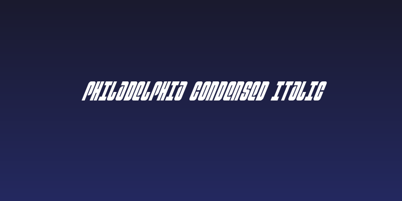 Philadelphia Condensed Italic Social Header