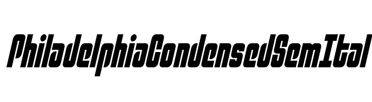 Philadelphia Condensed SemItal Шрифта