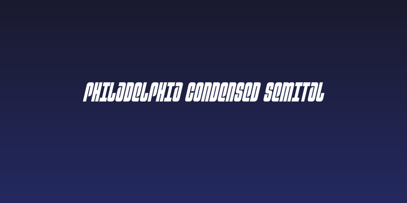 Philadelphia Condensed SemItal Social Header