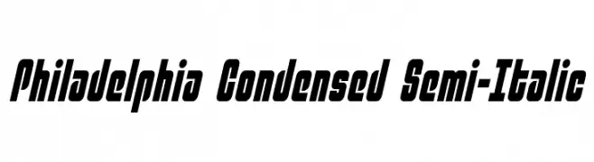 Philadelphia Condensed Semi-Italic  नि: शुल्क फ़ॉन्ट्स डाउनलोड