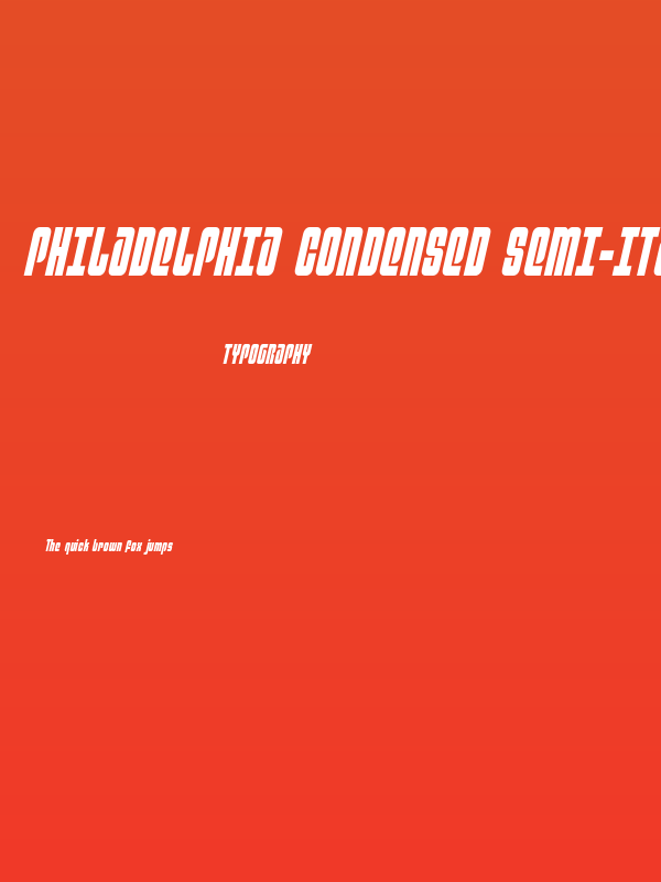 Philadelphia Condensed Semi-Italic Poster