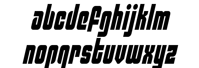 Philadelphia Condensed Semi-Italic Font LOWERCASE