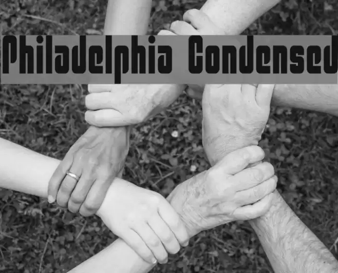 Philadelphia Condensed Font examples