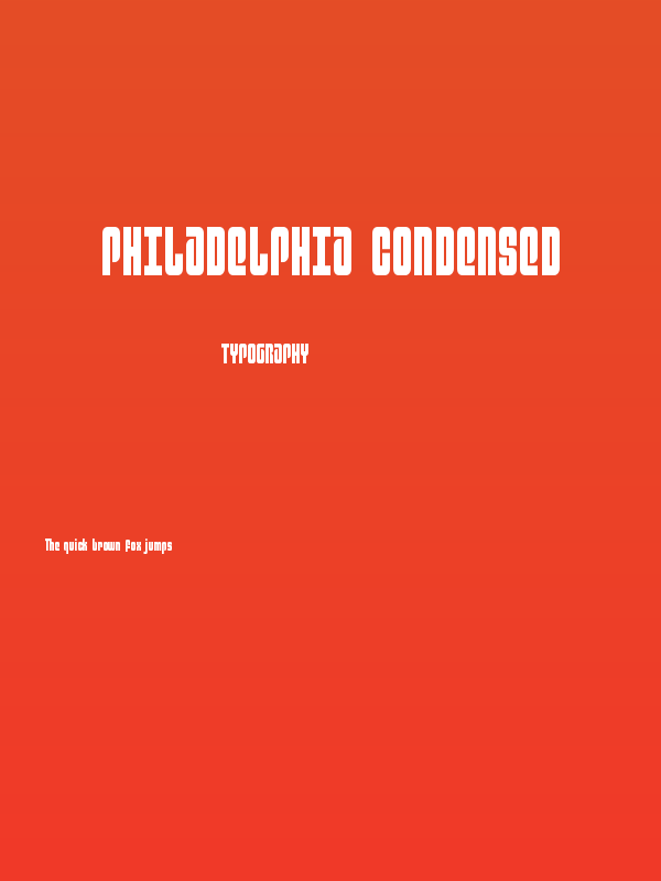 Philadelphia Condensed Poster