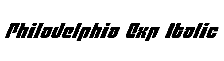 Philadelphia Exp Italic Шрифта
