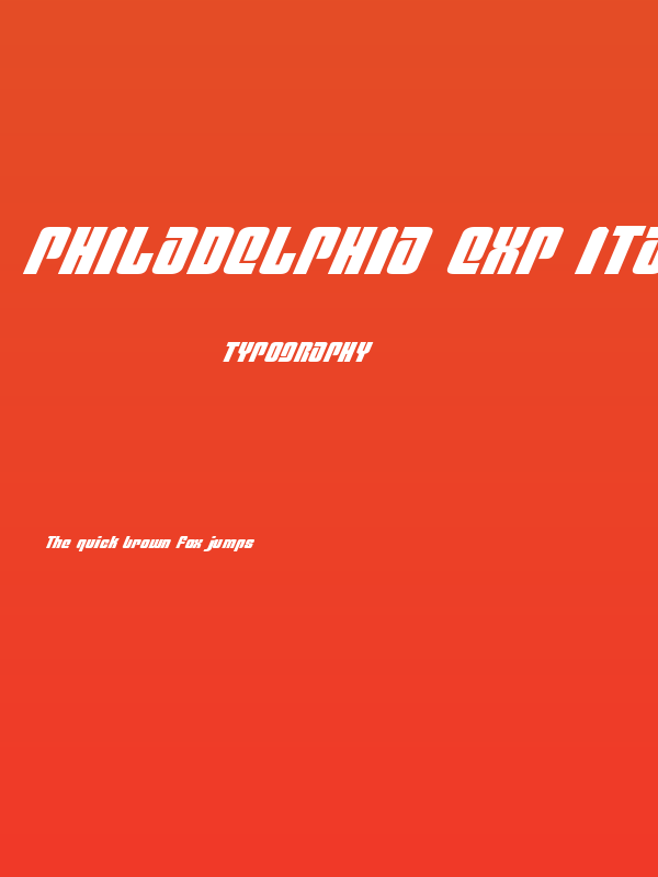 Philadelphia Exp Italic Poster