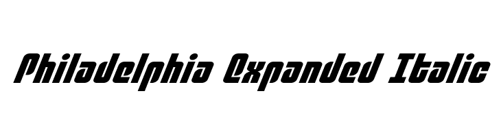 Philadelphia Expanded Italic Font
