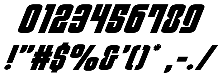 Philadelphia Expanded Italic Font OTHER CHARS