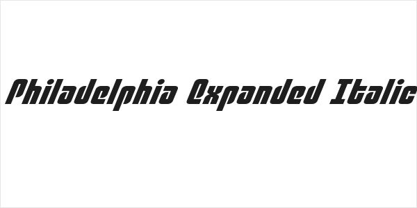 Philadelphia Expanded Italic Logo