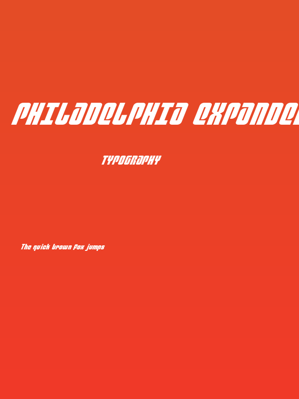 Philadelphia Expanded Italic Poster