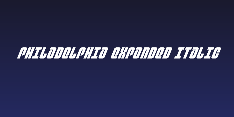 Philadelphia Expanded Italic Social Header