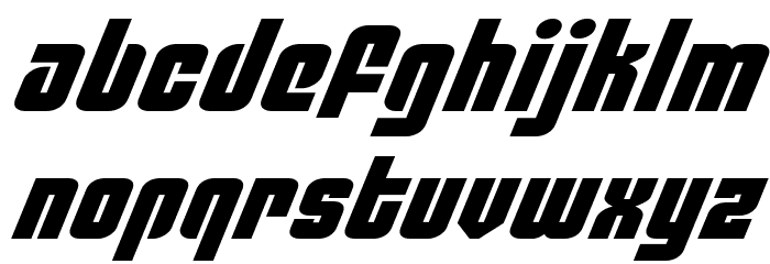 Philadelphia Expanded Italic Font LOWERCASE
