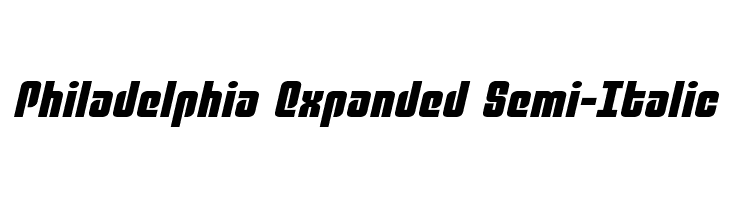Philadelphia Expanded Semi-Italic  免费字体下载