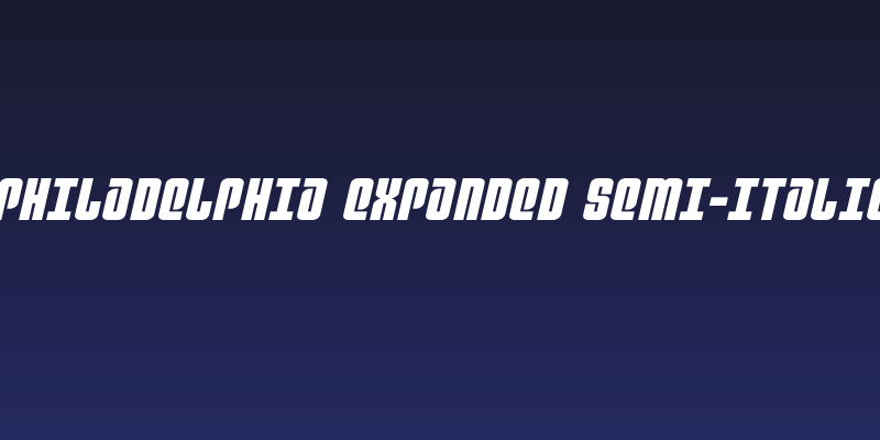 Philadelphia Expanded Semi-Italic Social Header