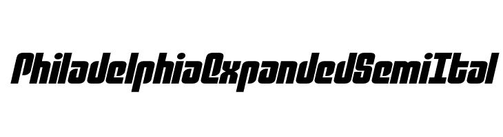 Philadelphia Expanded SemiItal Шрифта