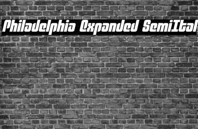 Philadelphia Expanded SemiItal フォント examples