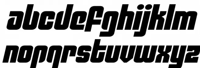 Philadelphia Expanded SemiItal Schriftart Kleinbuchstaben