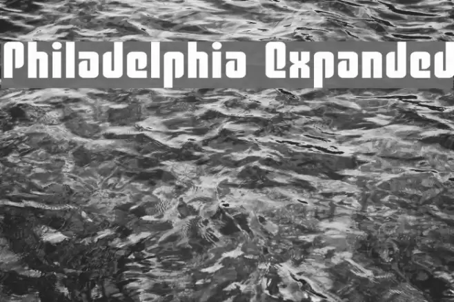 Philadelphia Expanded Font examples