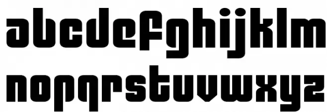 Philadelphia Expanded Font LOWERCASE