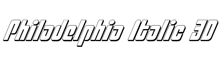 Philadelphia Italic 3D  Descarca Fonturi Gratis