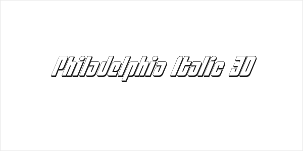 Philadelphia Italic 3D Logo