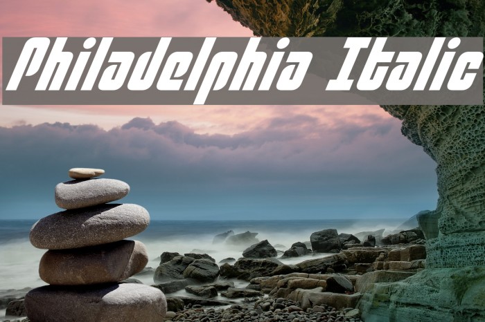 Philadelphia Italic Font examples