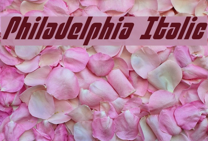 Philadelphia Italic Font examples